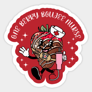 Valentines Day Nurse Berry Boujee Registered Student Nurse Sticker